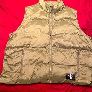 Calvin Klein Jeans Olive green puffy vest